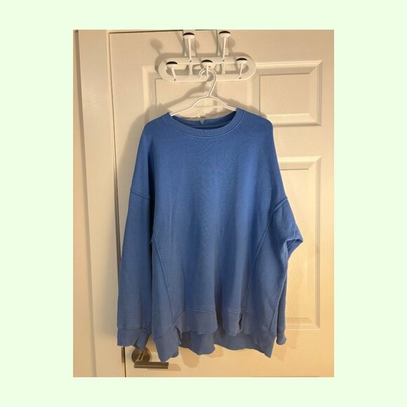Aerie "The Chill Crew" Sweatshirt, Blue, Size L - Picture 2 of 4